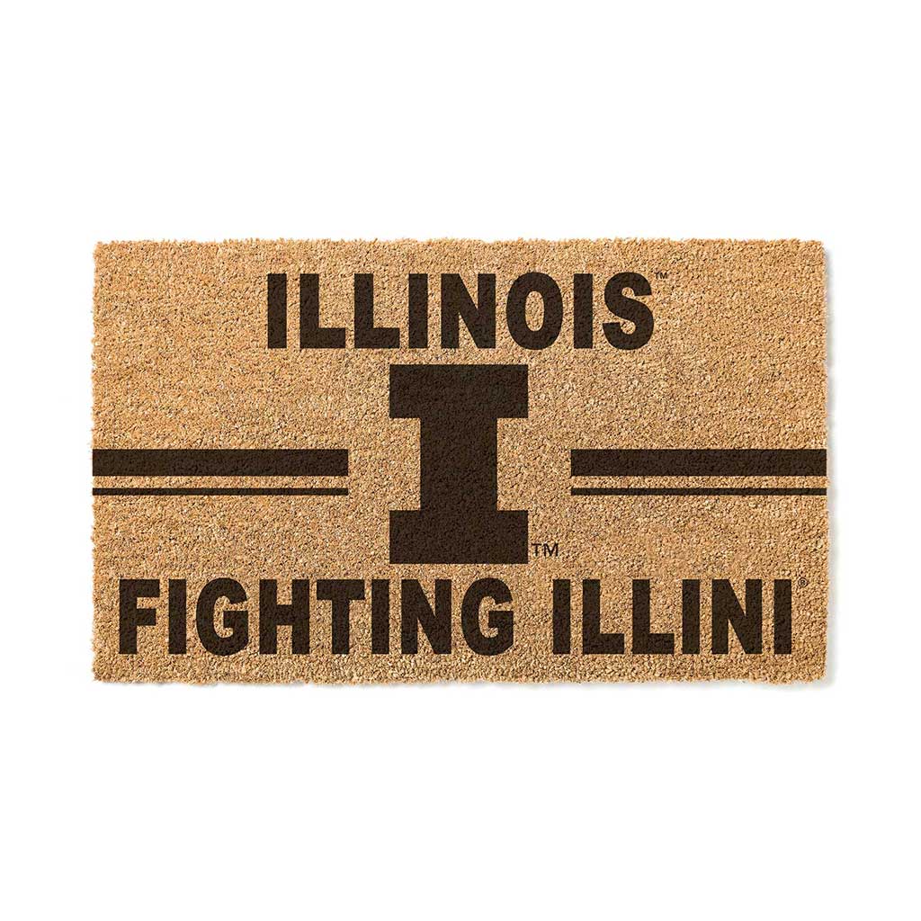 Team Coir Doormat Team Logo Illinois Fighting Illini