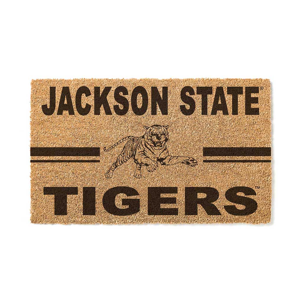 Team Coir Doormat Team Logo Jackson State Tigers