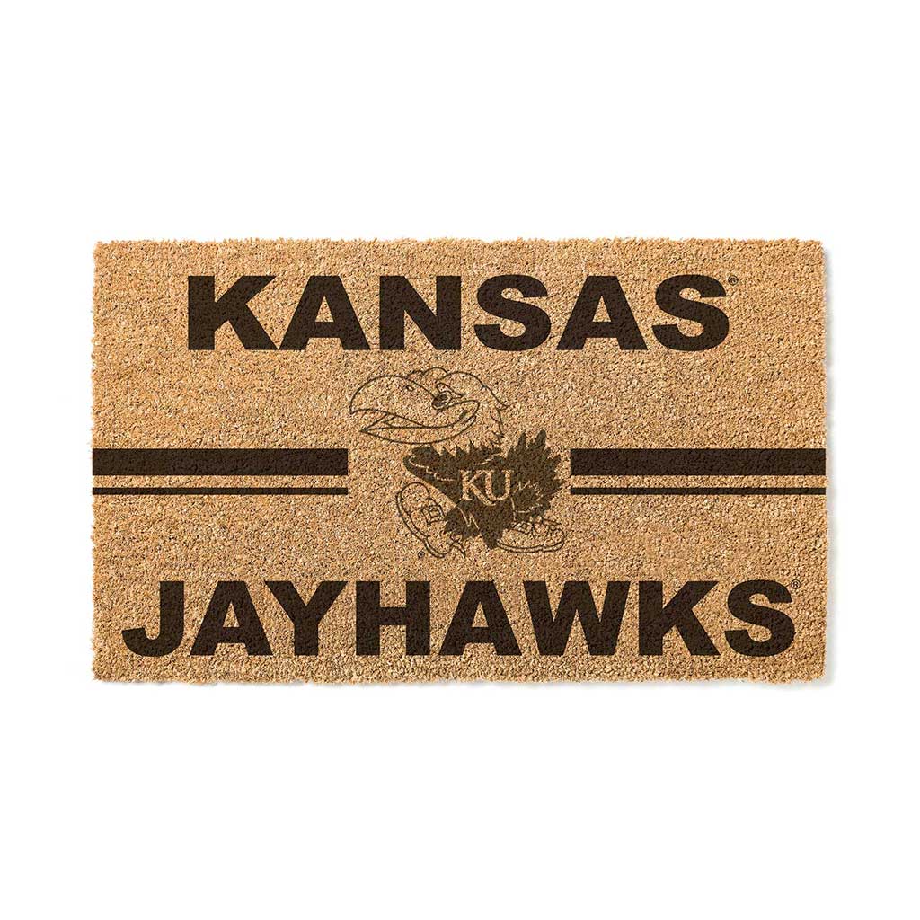 Team Coir Doormat Team Logo Kansas Jayhawks