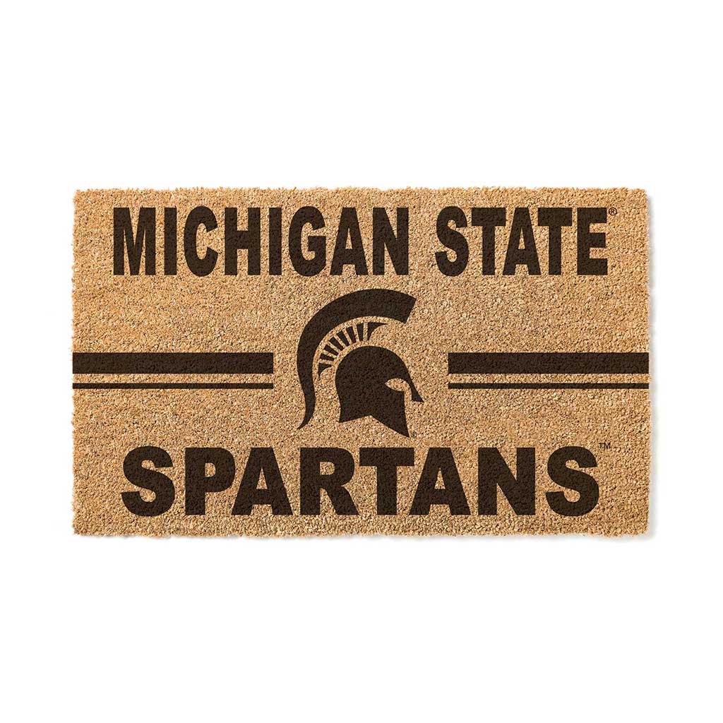 Team Coir Doormat Team Logo Michigan State Spartans