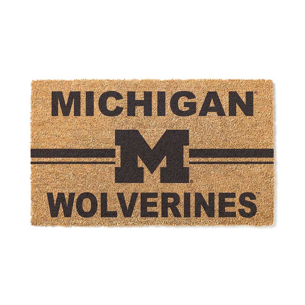 Team Coir Doormat Team Logo Michigan Wolverines