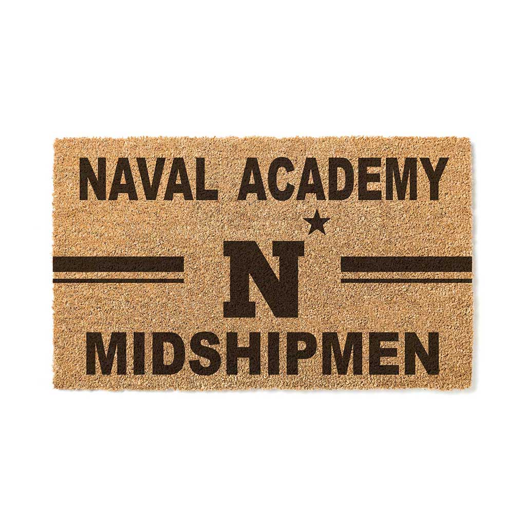 Team Coir Doormat Team Logo Naval Academy Midshipmen - Alt Version