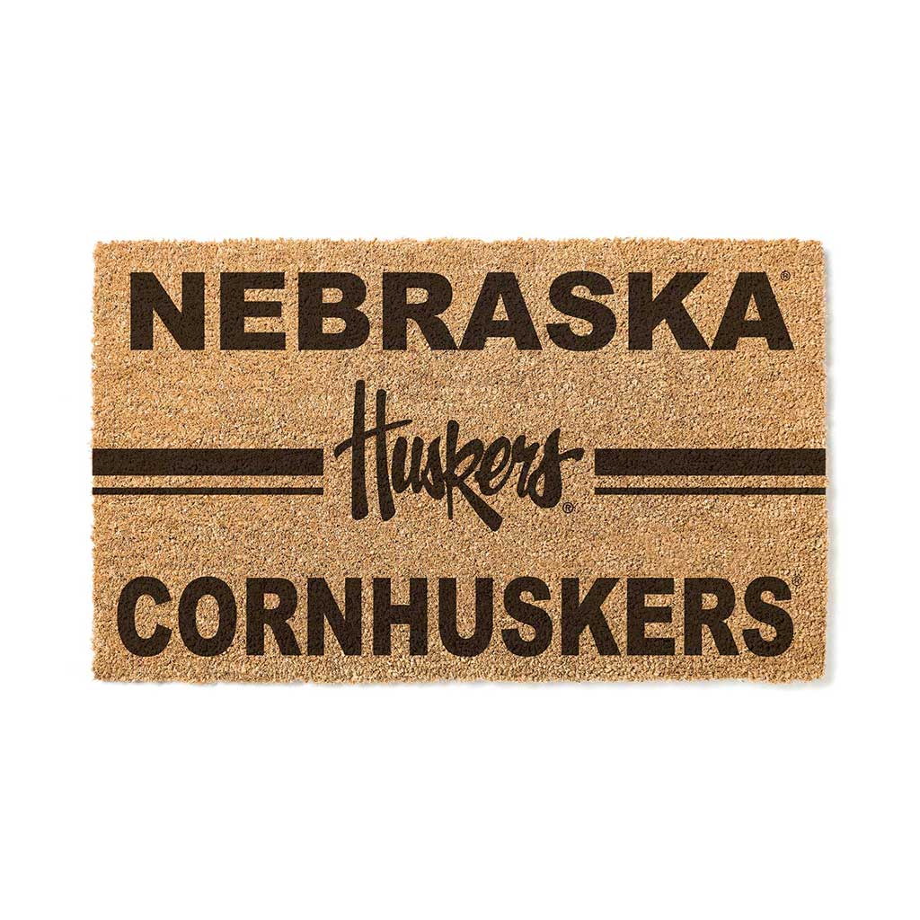 Team Coir Doormat Team Logo Nebraska Cornhuskers