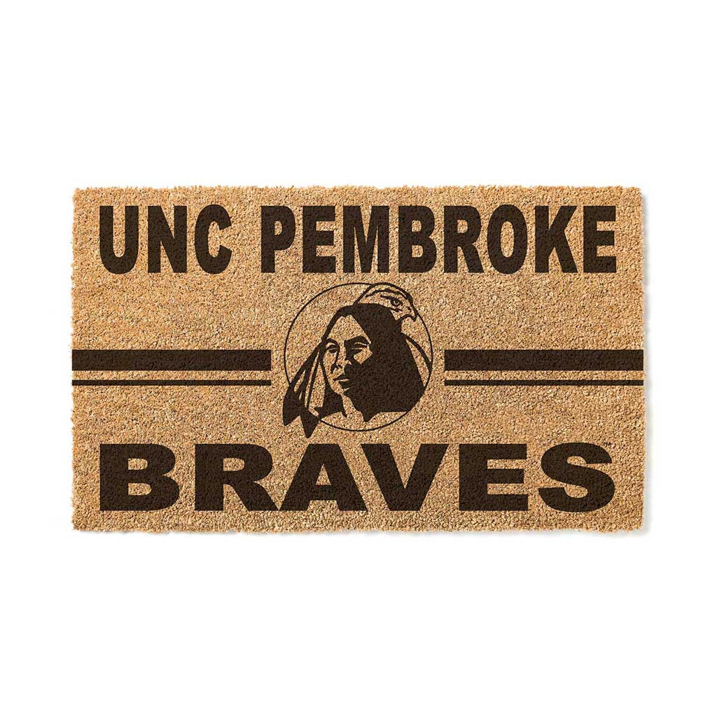 Team Coir Doormat Team Logo North Carolina (Pembroke) Braves