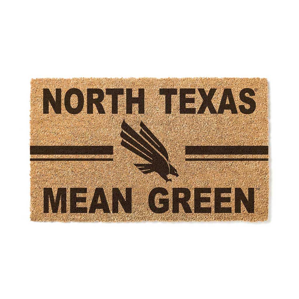 Team Coir Doormat Team Logo North Texas Mean Green