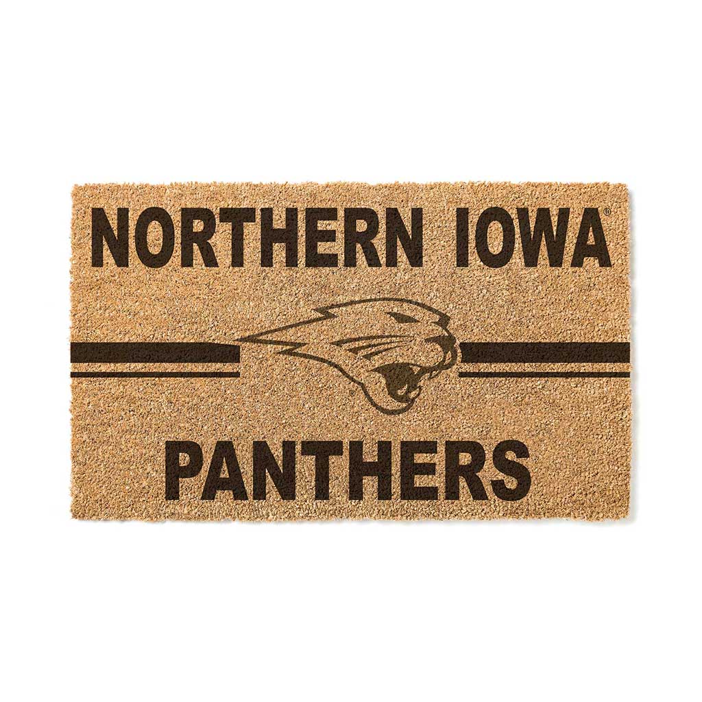 Team Coir Doormat Team Logo Northern Iowa Panthers