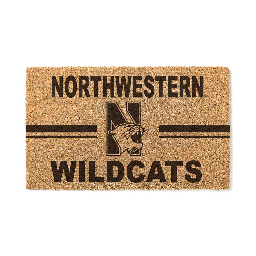 Team Coir Doormat Team Logo Northwestern Wildcats