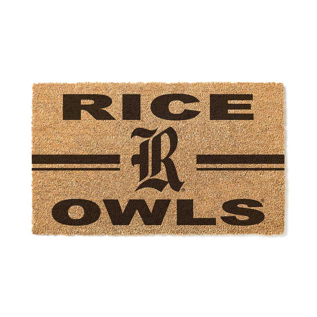 Team Coir Doormat Team Logo Rice Owls