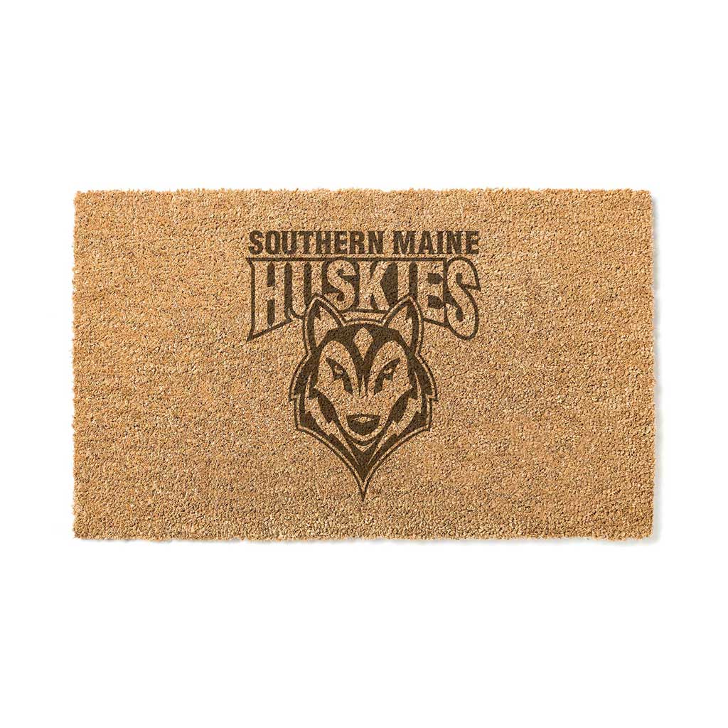 Team Coir Doormat Team Logo Southern Maine Huskies