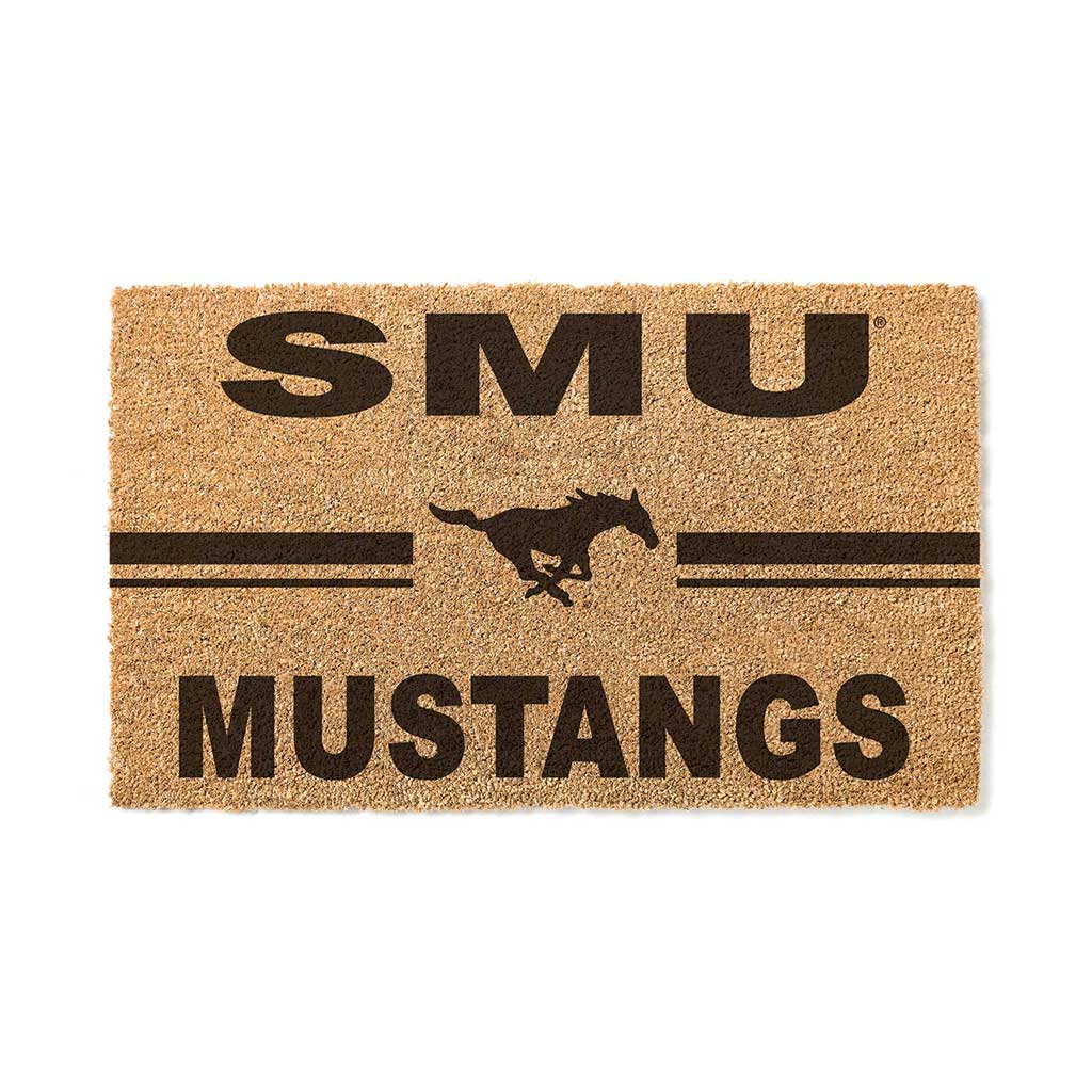 Team Coir Doormat Team Logo Southern Methodist Mustangs