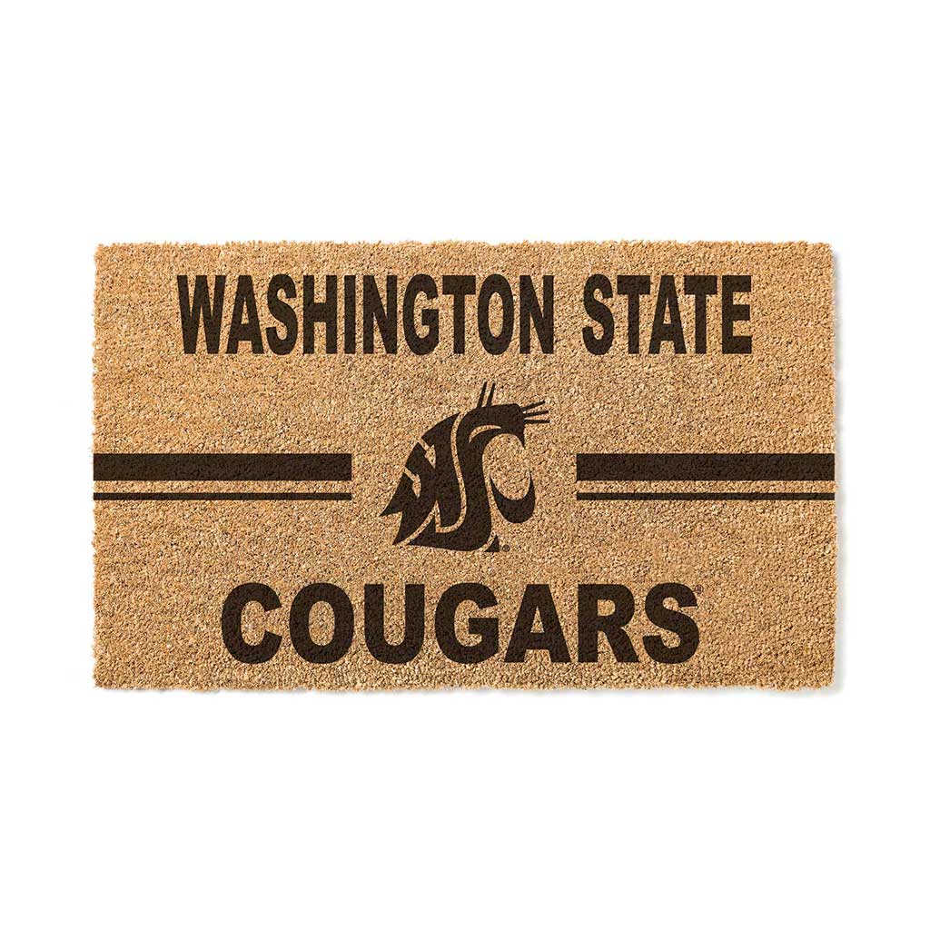 Team Coir Doormat Team Logo Washington State Cougars