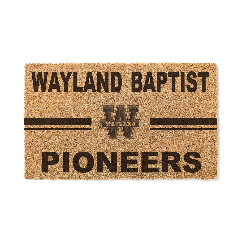 Team Coir Doormat Team Logo Wayland Baptist Pioneers