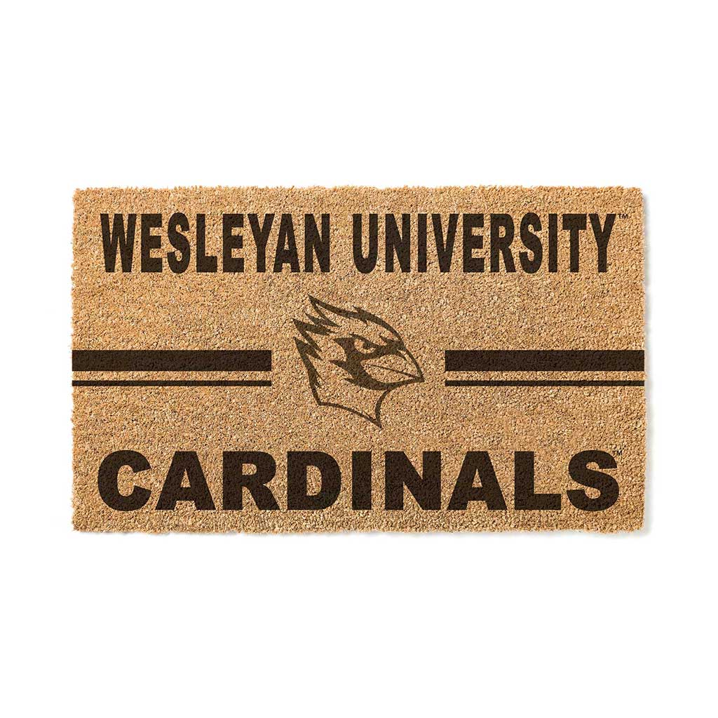 Team Coir Doormat Team Logo Wesleyan University Cardinals