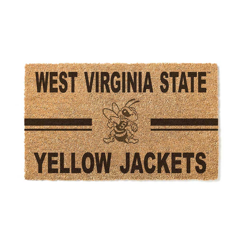 Team Coir Doormat Team Logo West Virginia State Yellow Jackets