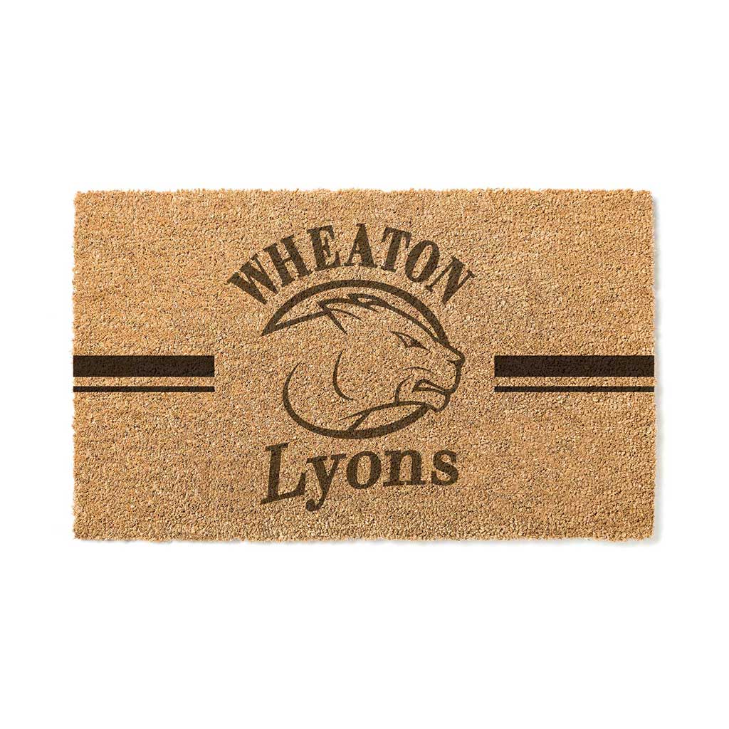 Team Coir Doormat Team Logo Wheaton College (MA) Lyons