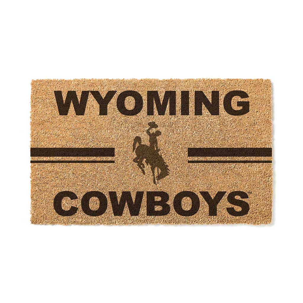 Team Coir Doormat Team Logo Wyoming Cowboys