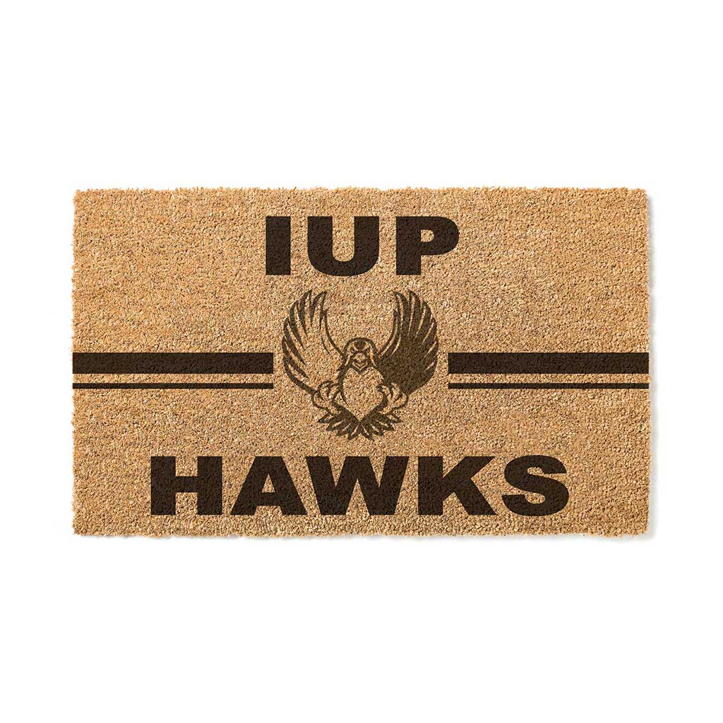 Team Coir Doormat Team Logo Indiana University of Pennsylvania Crimson Hawks