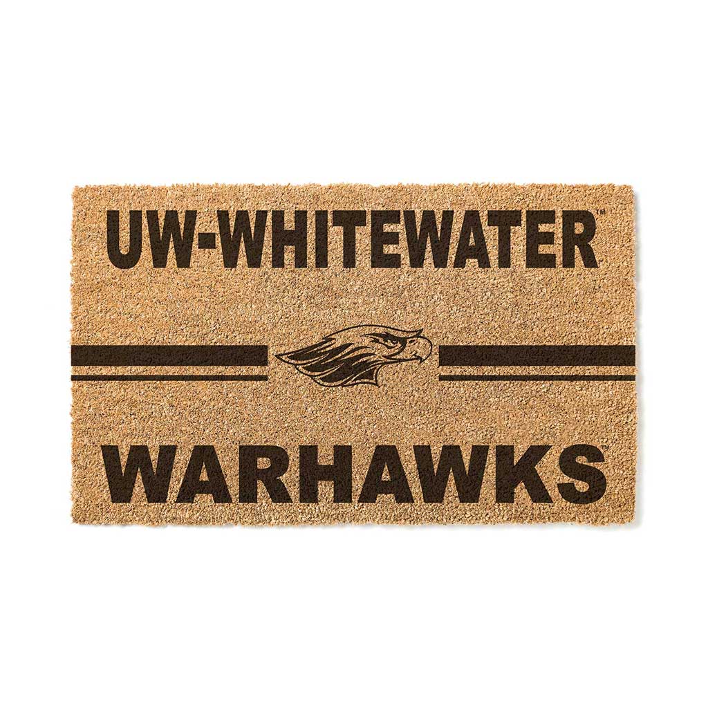 Team Coir Doormat Team Logo University of Wisconsin Whitewater Warhawks