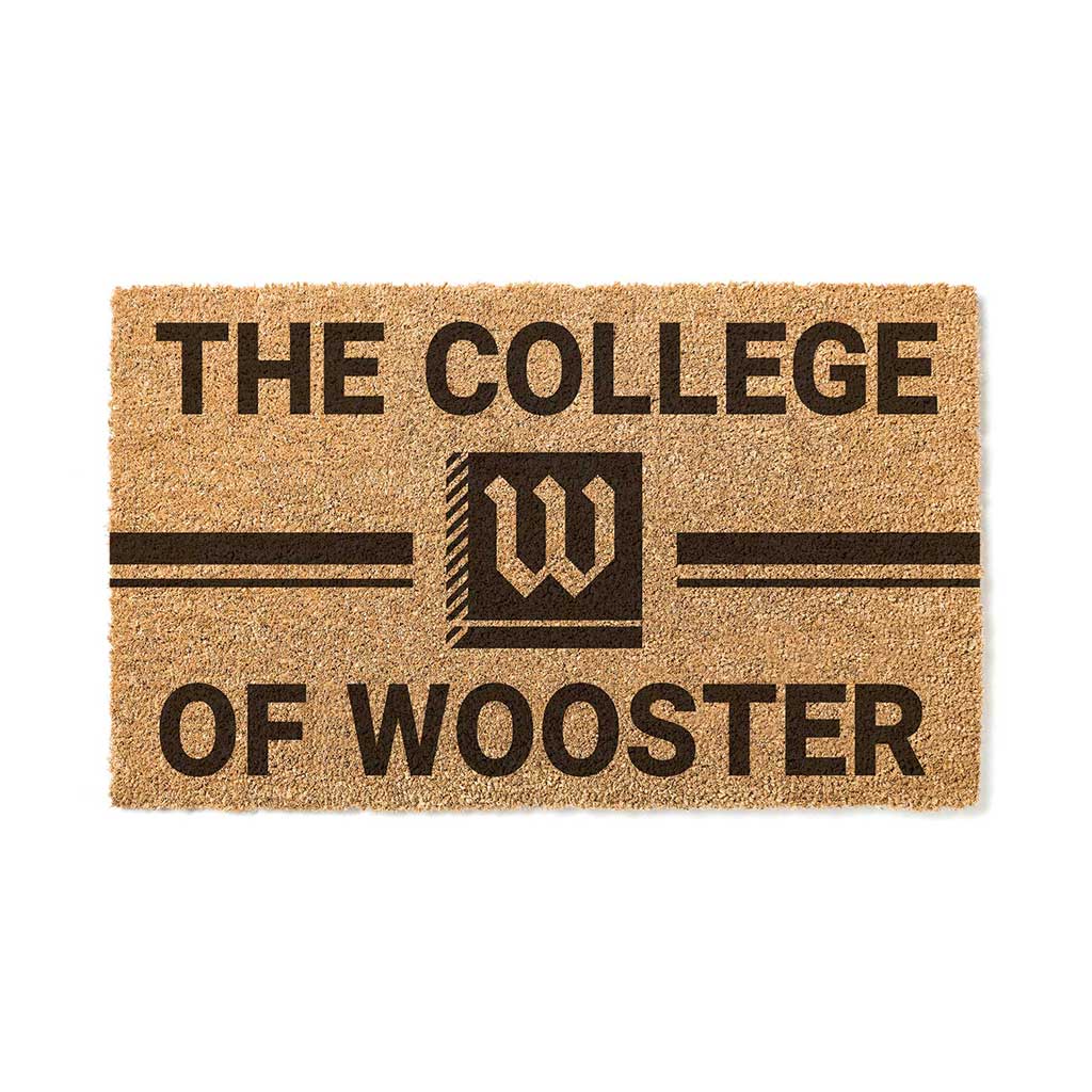 Team Coir Doormat Team Logo College of Wooster Fighting Scots