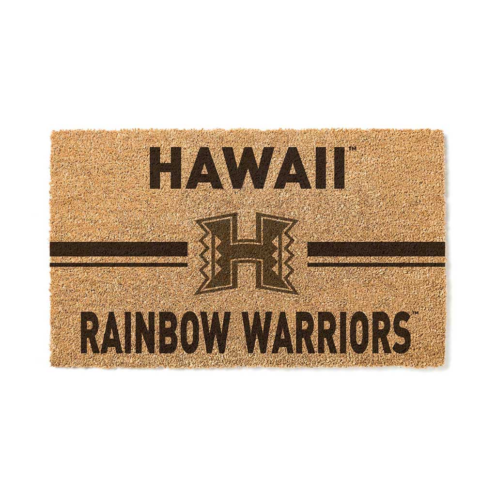 Team Coir Doormat Team Logo Hawaii Warriors