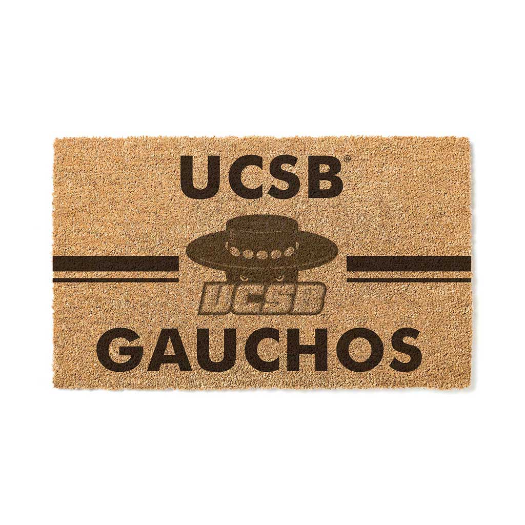 Team Coir Doormat Team Logo University of California Santa Barbra Gauchos