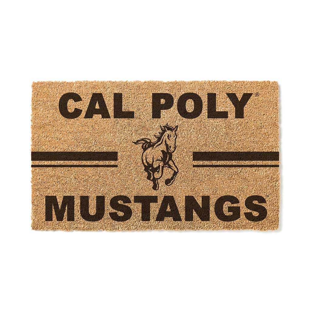 Team Coir Doormat Team Logo California Polytechnic State Mustangs