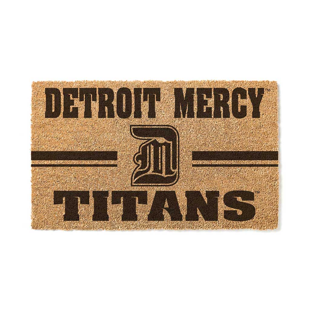 Team Coir Doormat Team Logo Detroit Mercy Titans