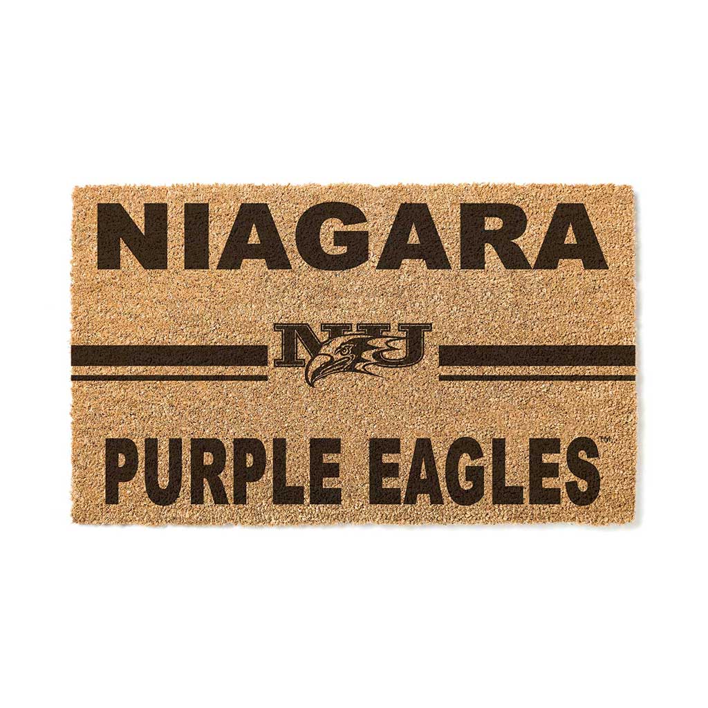 Team Coir Doormat Team Logo Niagara University Purple Eagles