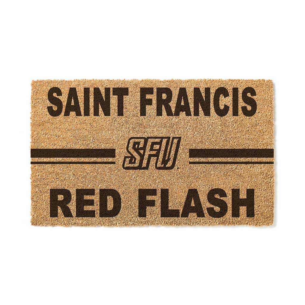 Team Coir Doormat Team Logo Saint Francis Red Flash