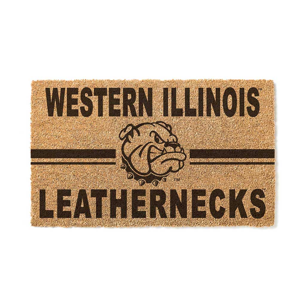 Team Coir Doormat Team Logo Western Illinois Leathernecks