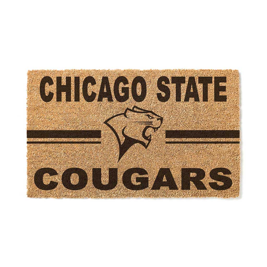 Team Coir Doormat Team Logo Chicago State Cougars