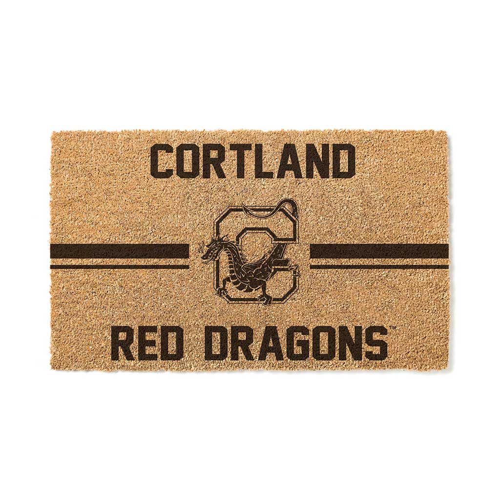 Team Coir Doormat Team Logo SUNY Cortland Red Dragons