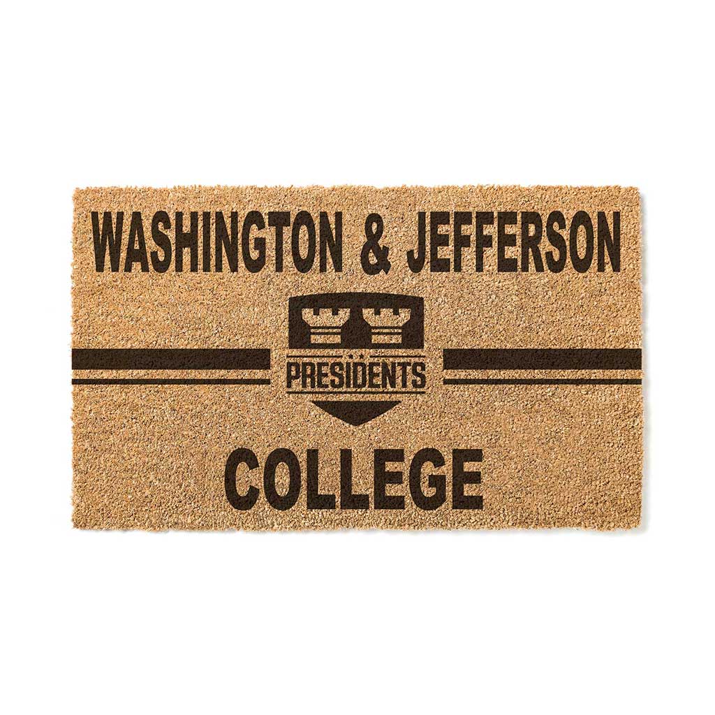 Team Coir Doormat Team Logo Washington and Jefferson Presidents