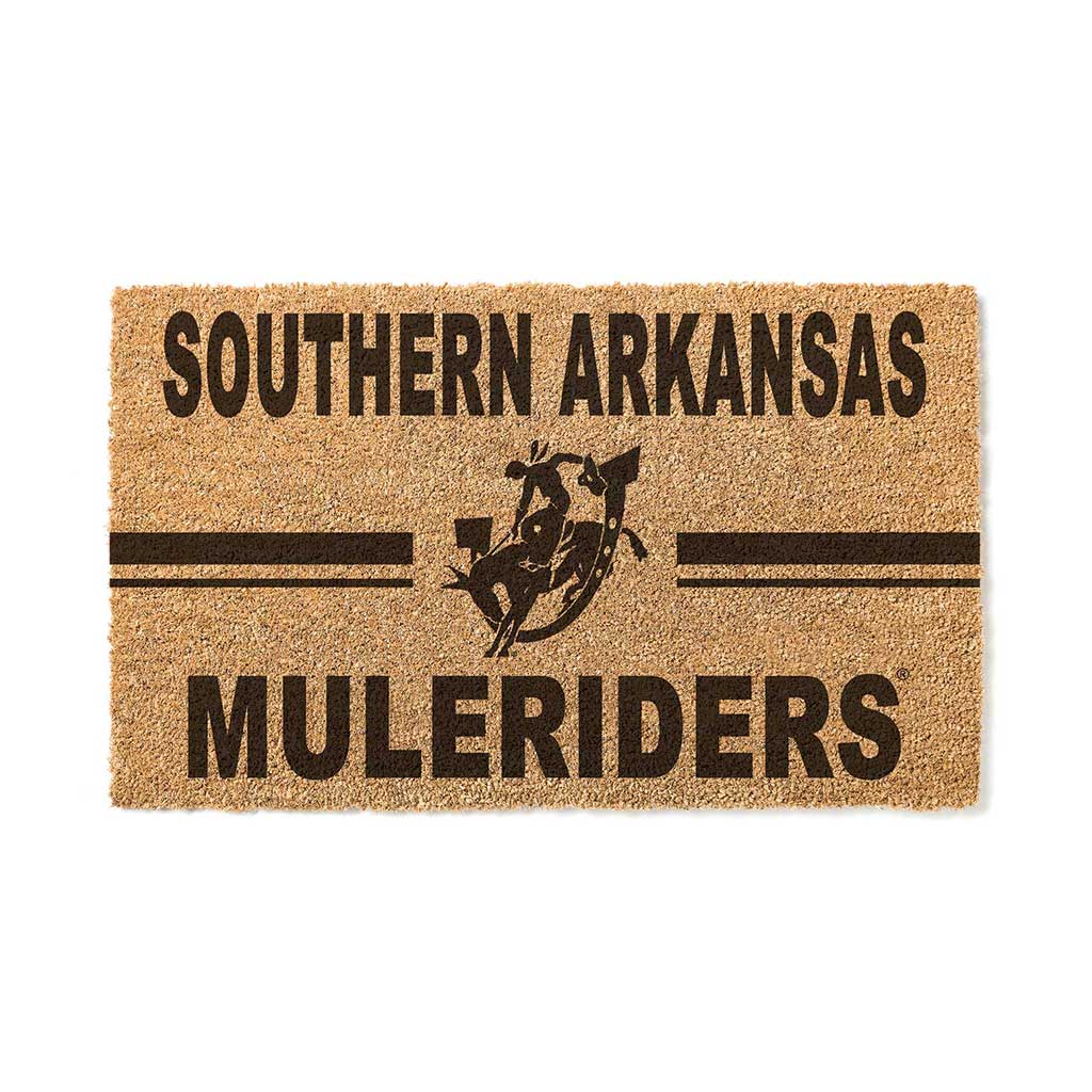 Team Coir Doormat Team Logo Southern Arkansas MULERIDERS