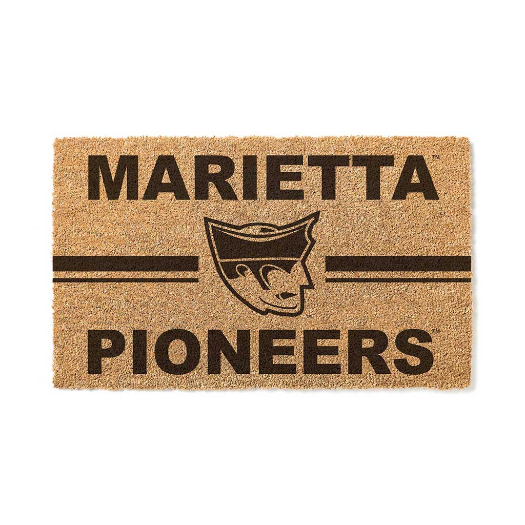 Team Coir Doormat Team Logo Marietta College Pioneers