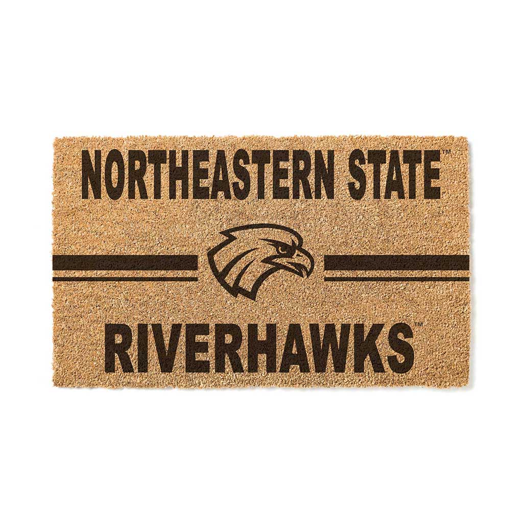 Team Coir Doormat Team Logo Northeastern State University Riverhawks