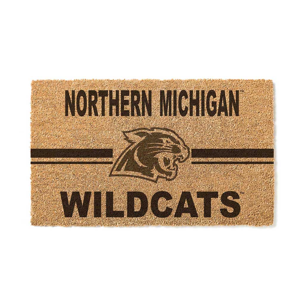 Team Coir Doormat Team Logo Northern Michigan University Wildcats