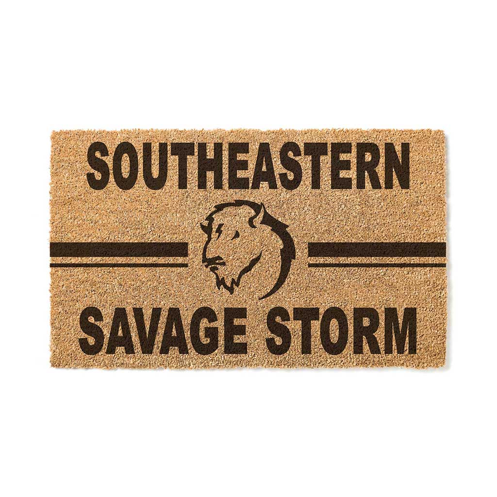 Team Coir Doormat Team Logo Southeastern Oklahoma State University Savage Storm