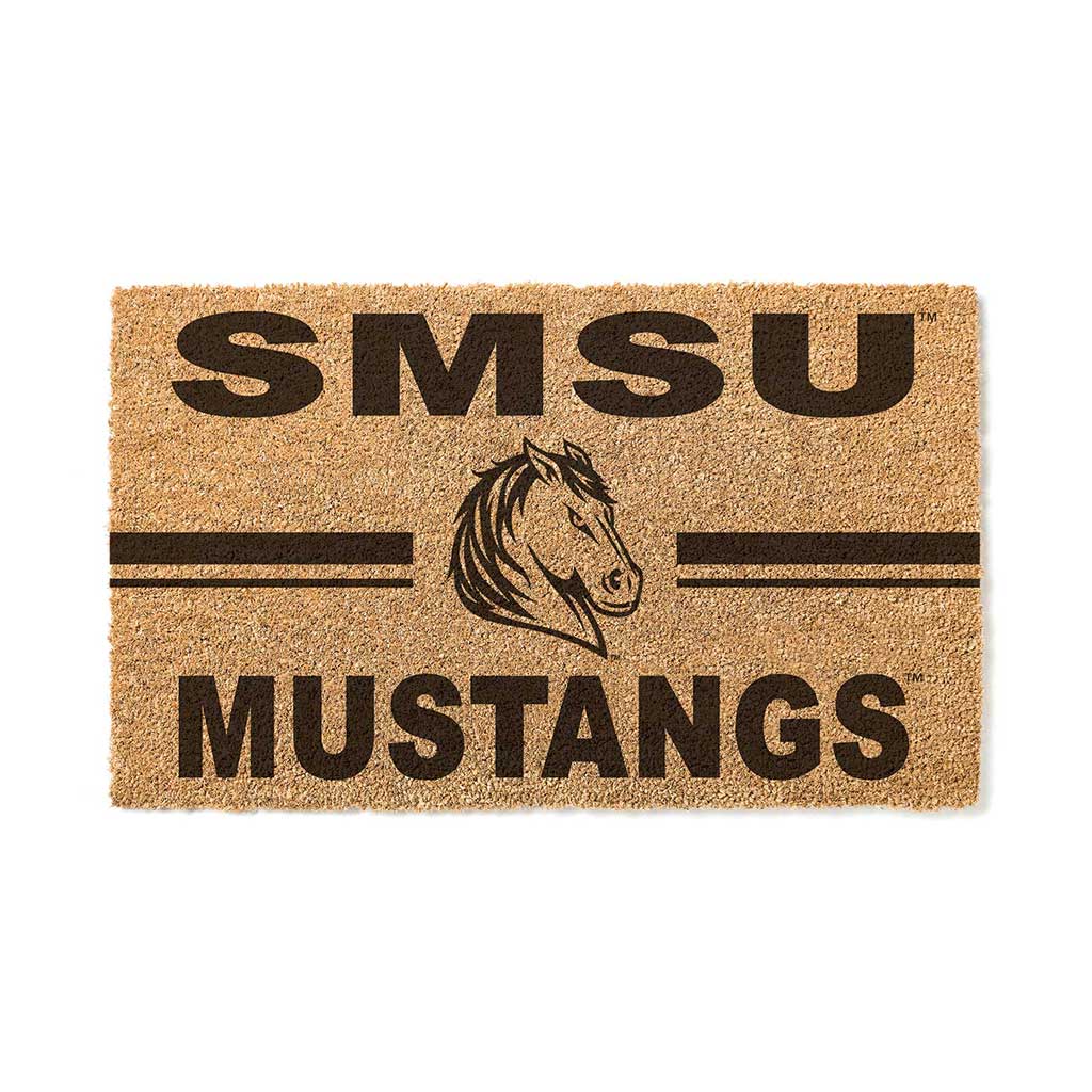 Team Coir Doormat Team Logo Southwest Minnesota State University Mustangs