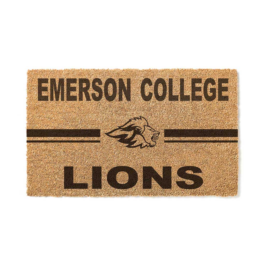 Team Coir Doormat Team Logo Emerson College Lions