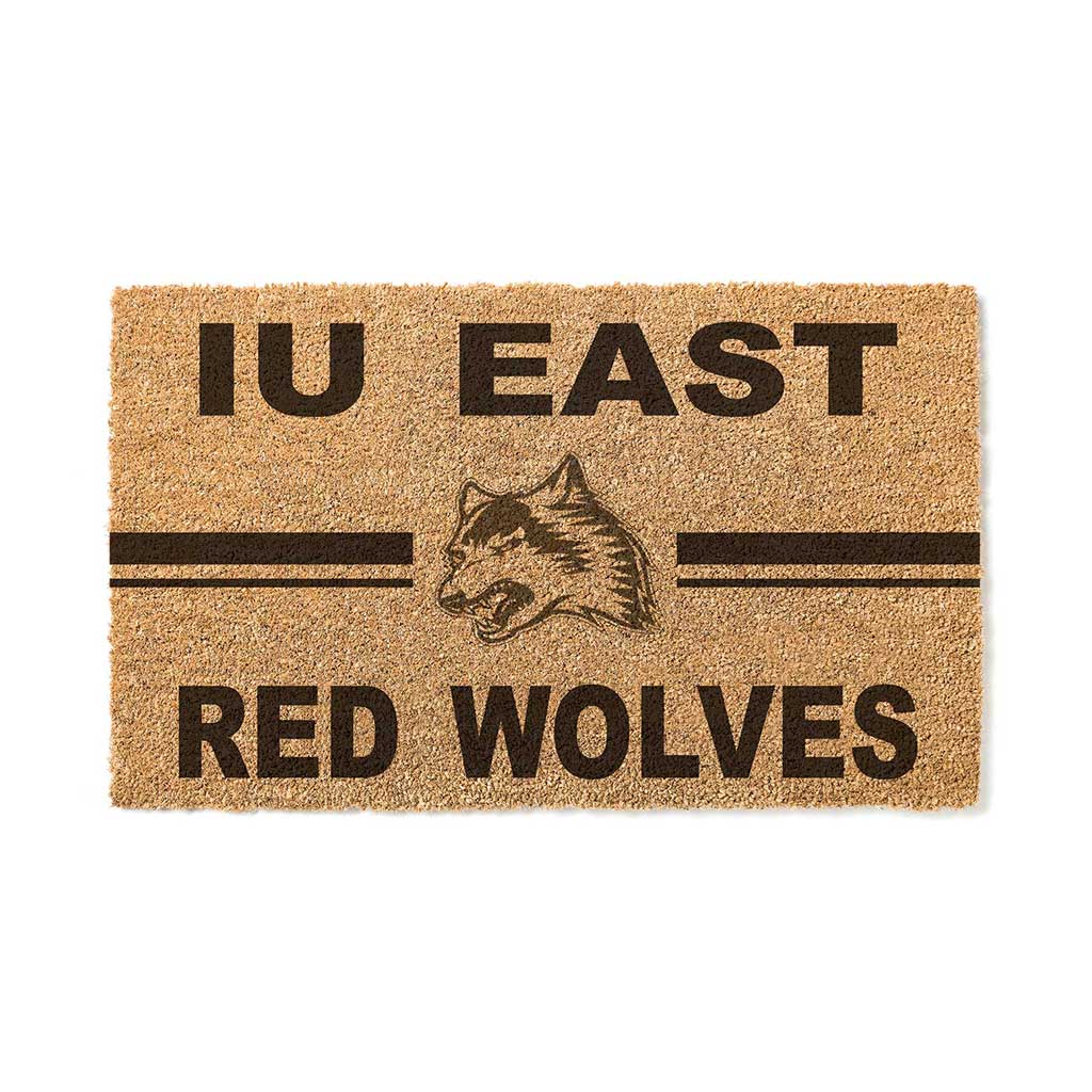 Team Coir Doormat Team Logo Indiana University East Red Wolves