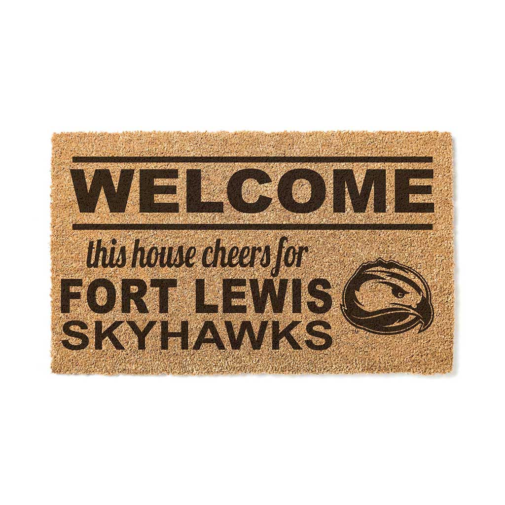 Team Coir Doormat Welcome Fort Lewis College Skyhawks