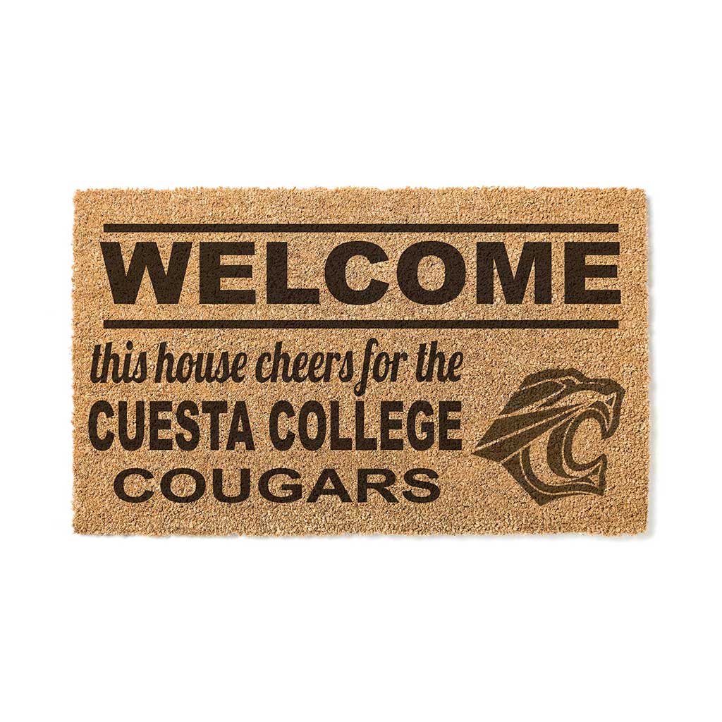 Team Coir Doormat Welcome Cuesta College Cougars