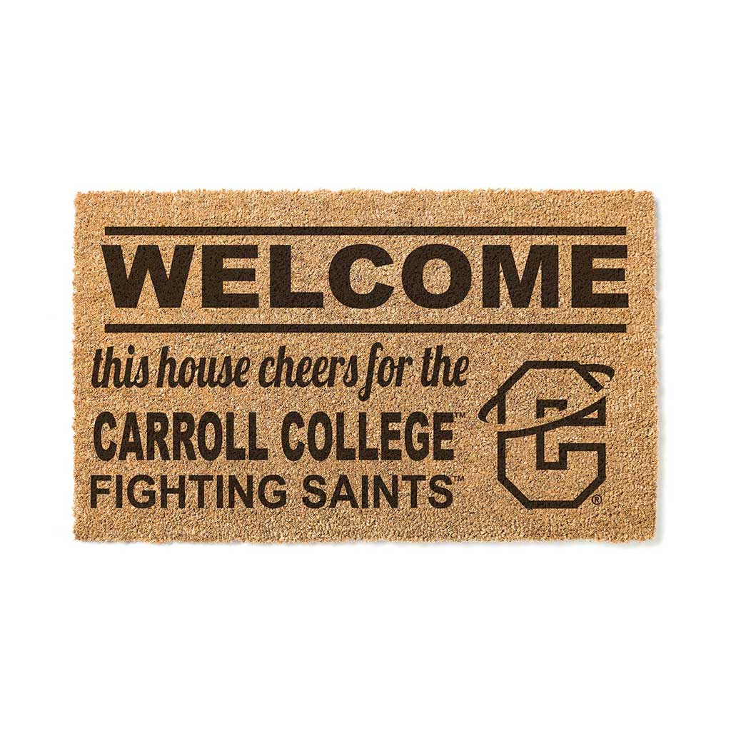 Team Coir Doormat Welcome Carroll College Fighting Saints