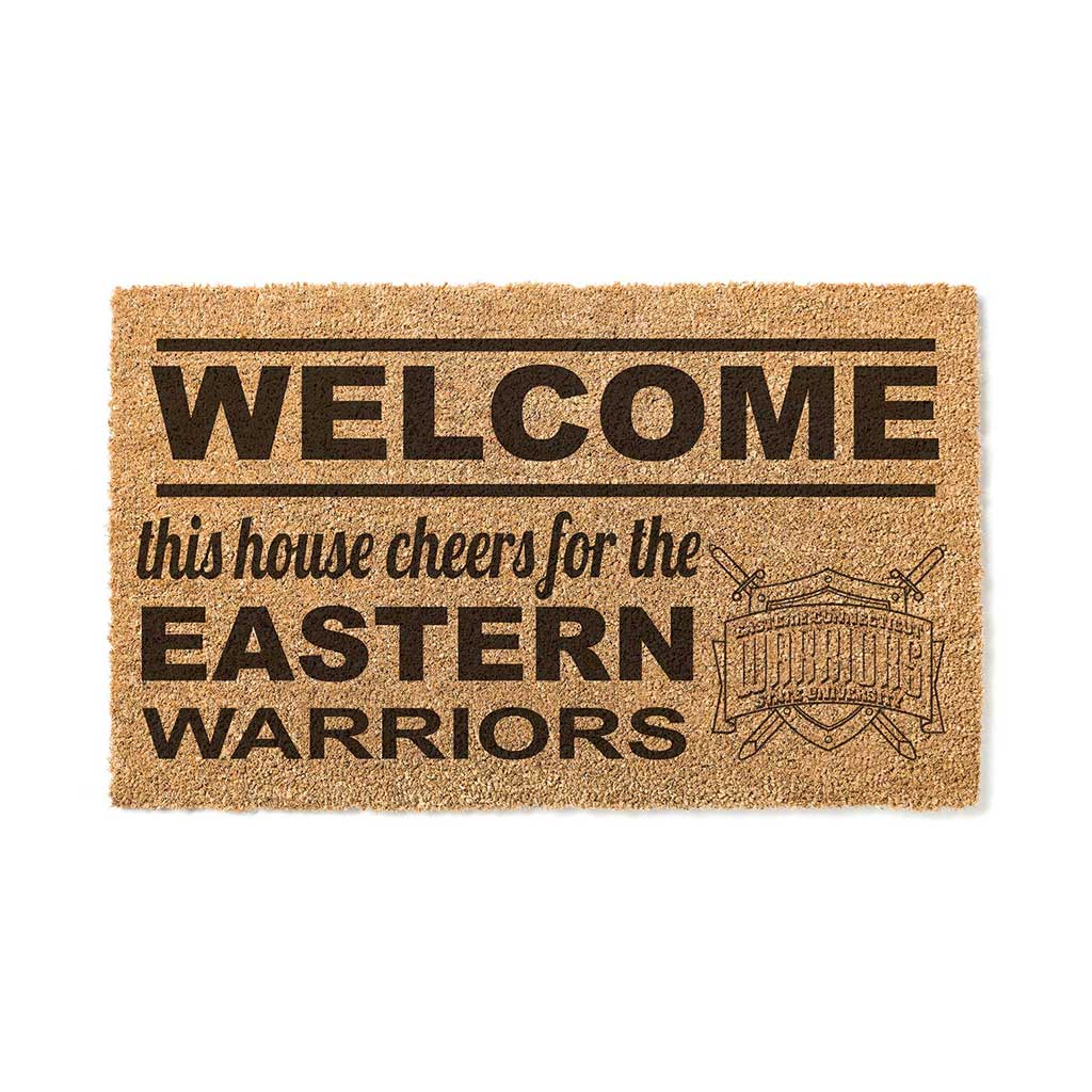 Team Coir Doormat Welcome Eastern Connecticut State University Warriors