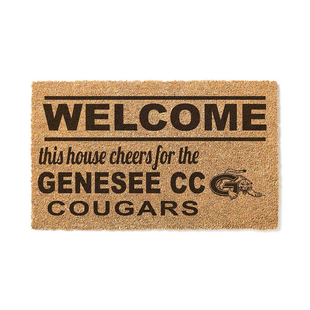 Team Coir Doormat Welcome Genessee Community College Cougars