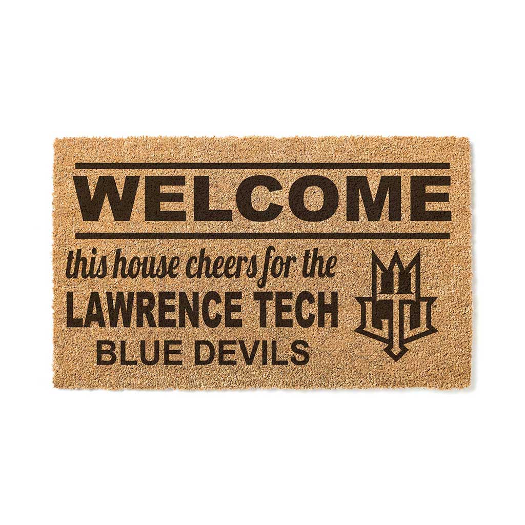 Team Coir Doormat Welcome Lawrence Technological University Blue Devils