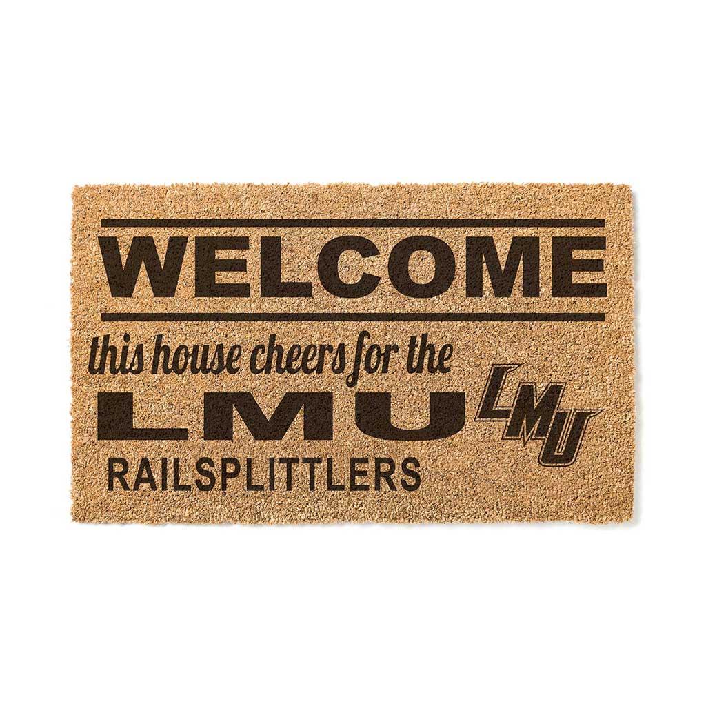 Team Coir Doormat Welcome Lincoln Memorial University Railsplitters