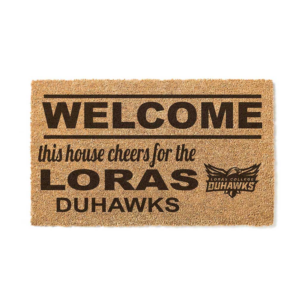 Team Coir Doormat Welcome Loras College Duhawks