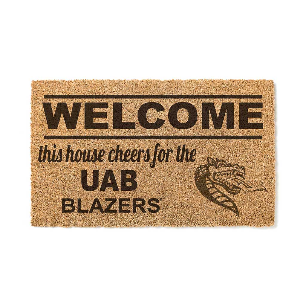 Team Coir Doormat Welcome Alabama Birmingham Blazers